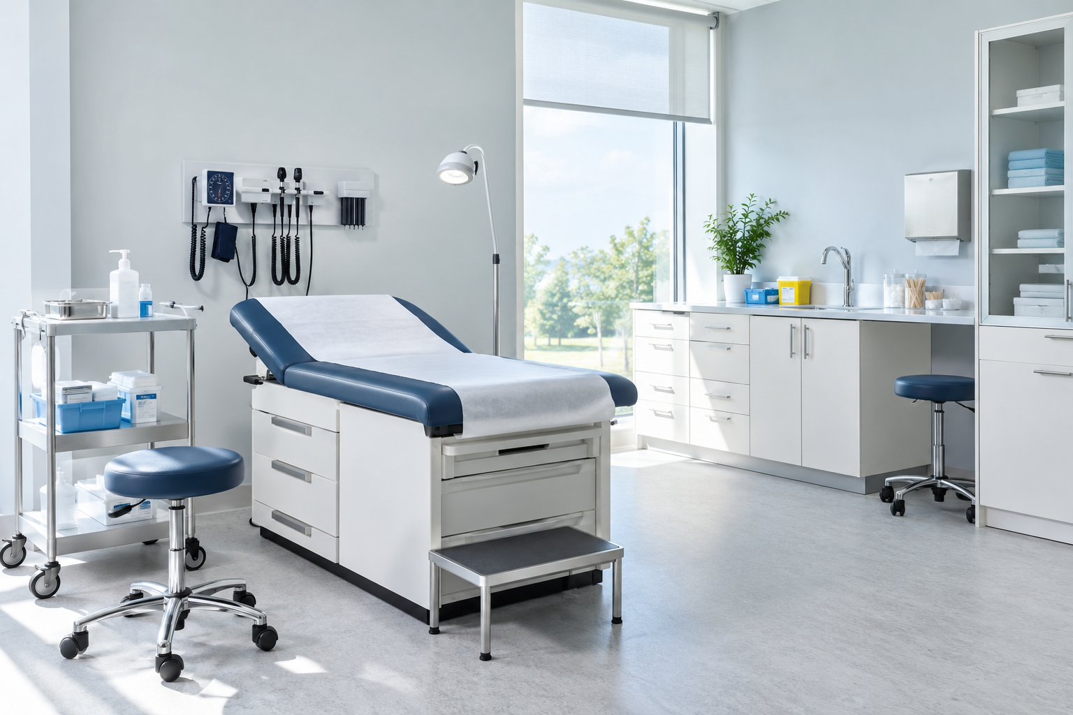 Mobilier dans une salle d’examen